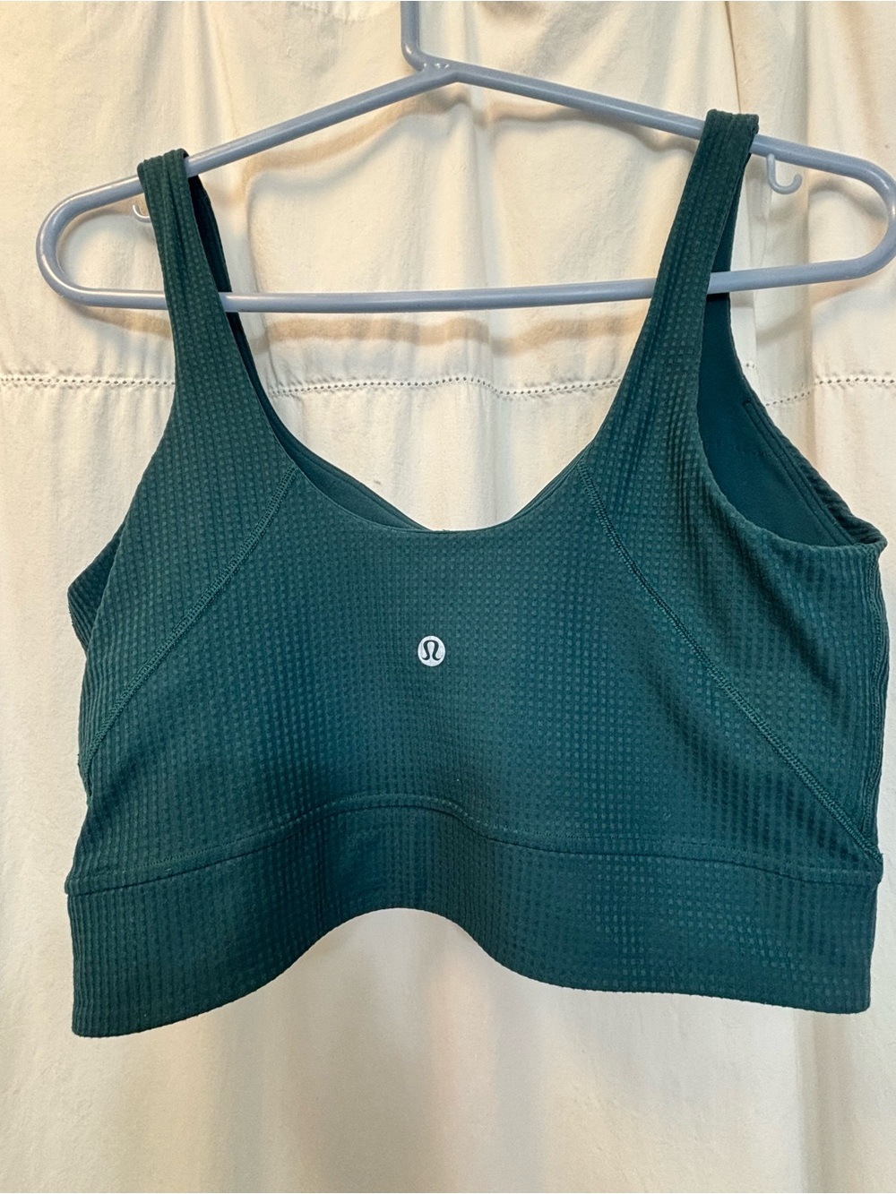 lululemon athletica Forest Green Textured Support Sports Tank/Bra